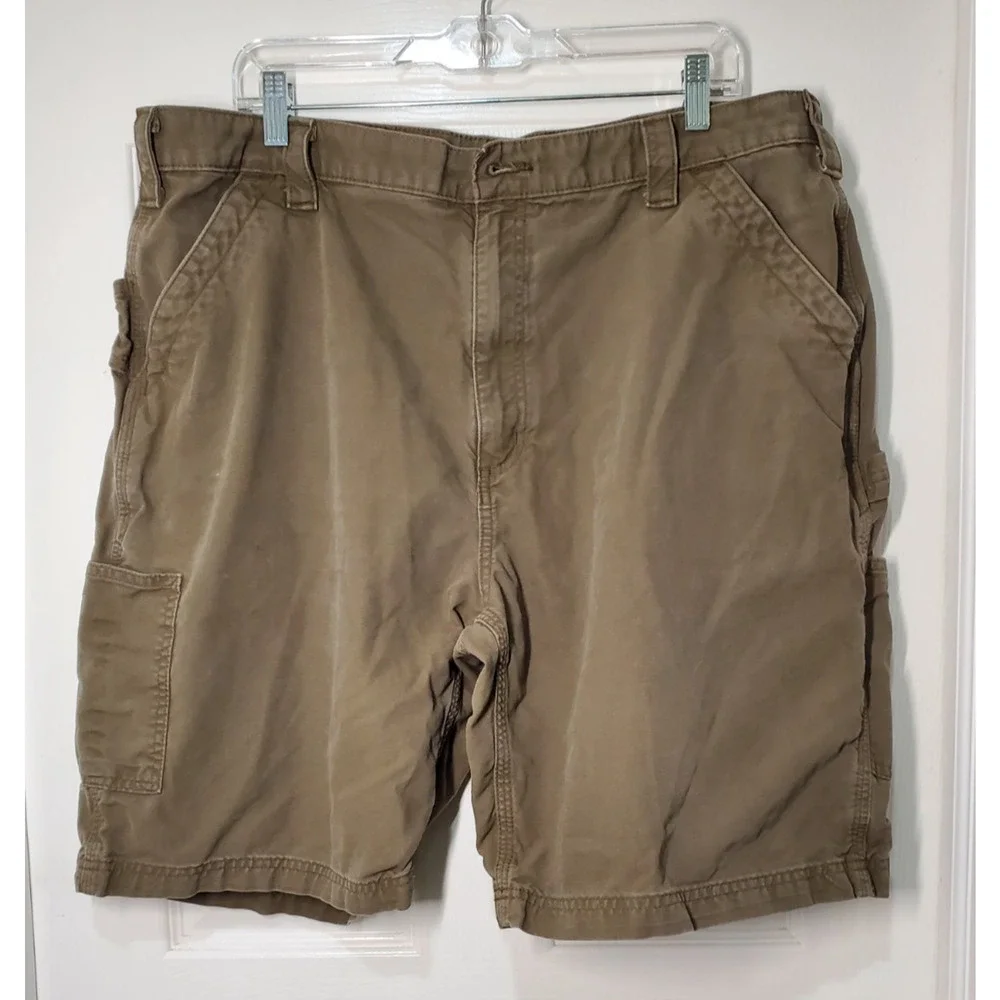 Carhartt B147 LBR Men’s Work Shorts Size 40 Brown Original Fit Cotton